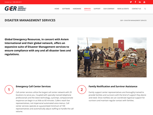 GER Offers Disaster Management Services