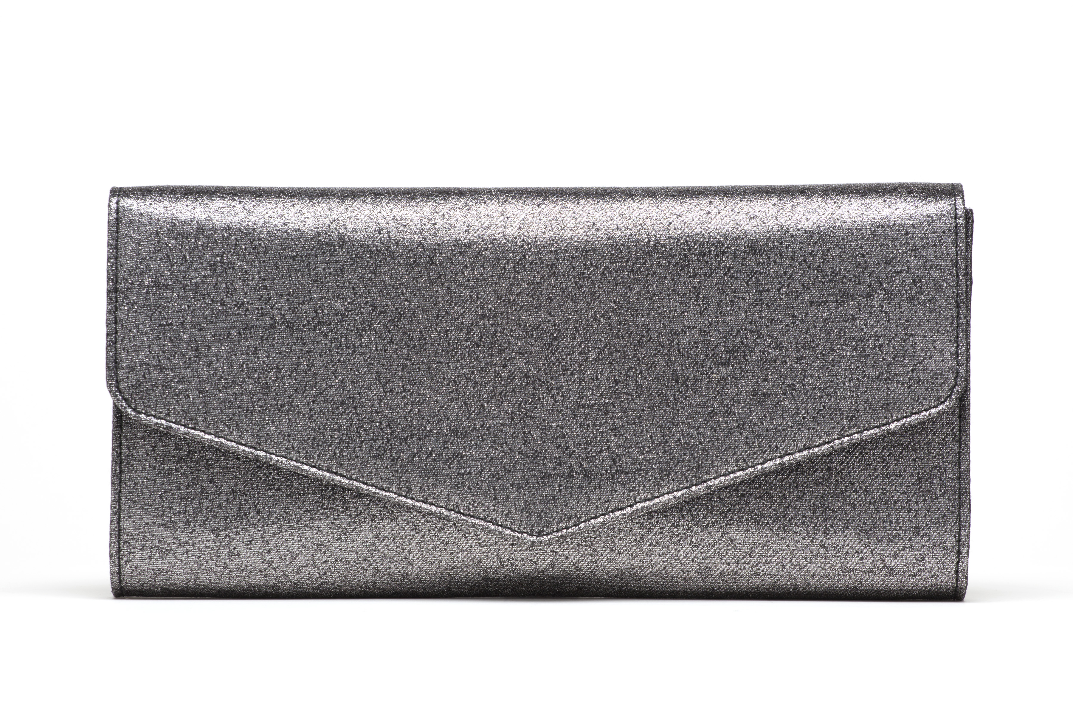 Jill Milan New Canaan Clutch in silver fabric