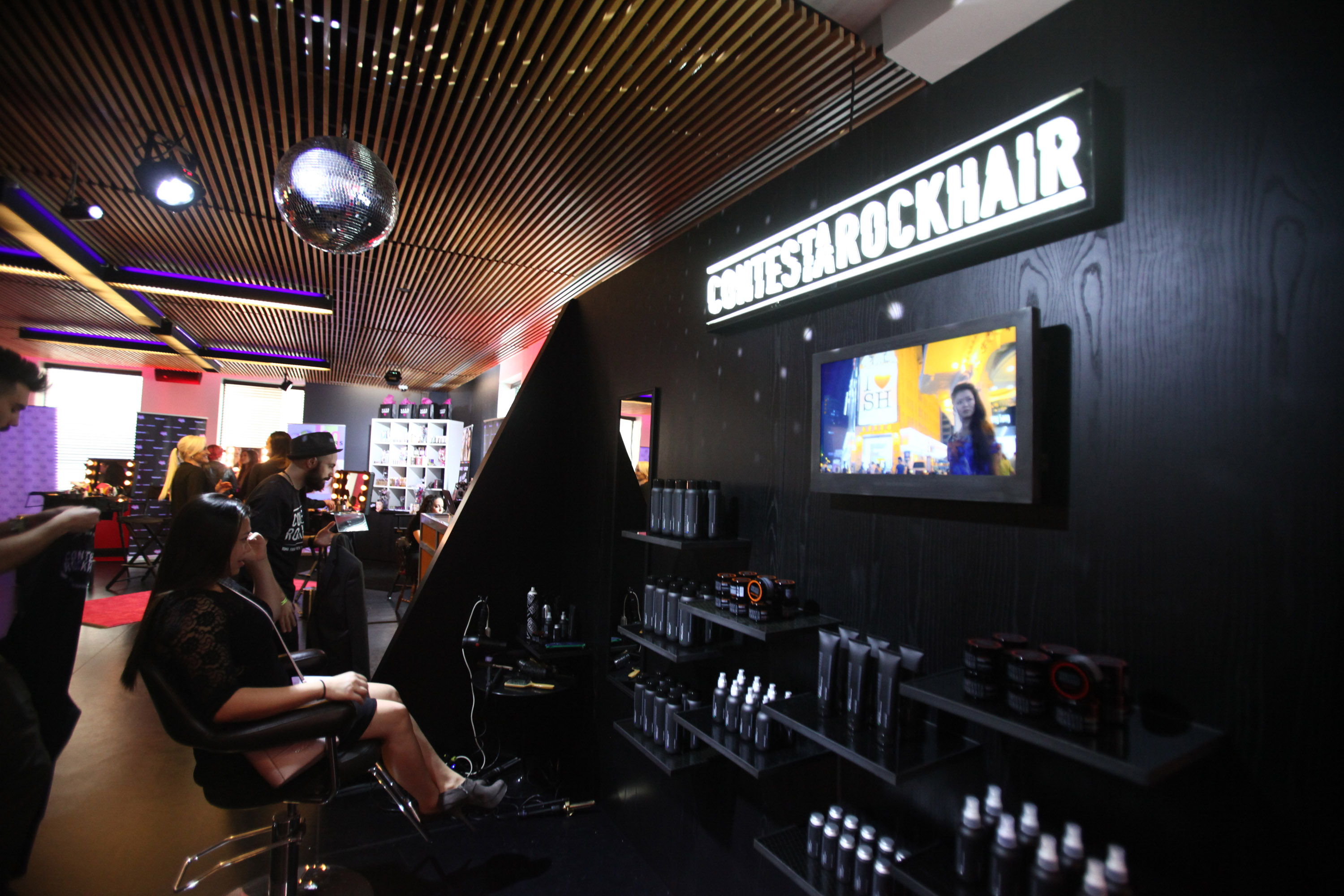 A General View of the Lounge - Contesta Rock Hair Display