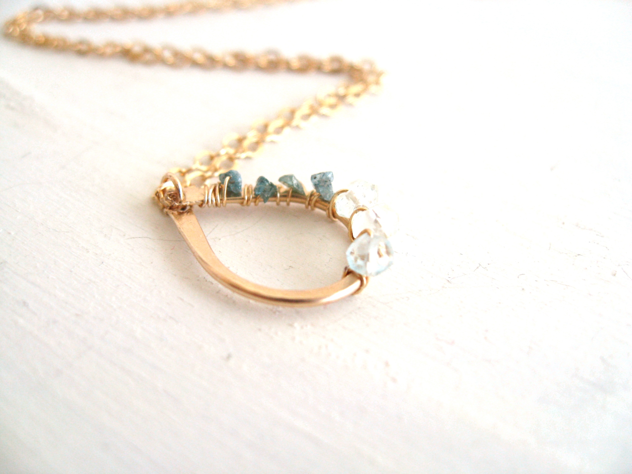 Rough Diamond Necklace in Blue, from Vitrine Designs.