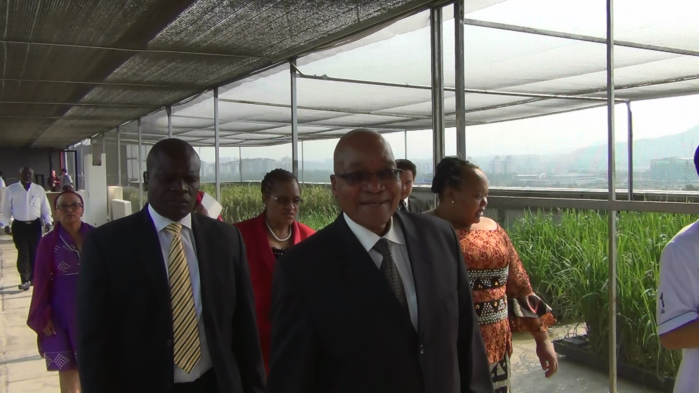President Of South Africa Visits Rooftop Farm