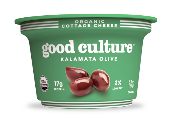 good culture organic cottage cheese, "kalamata olive"