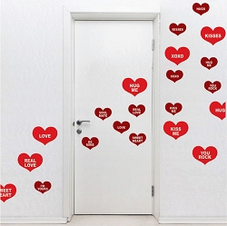 The Conversation Heart Decals from Trendy Wall Designs