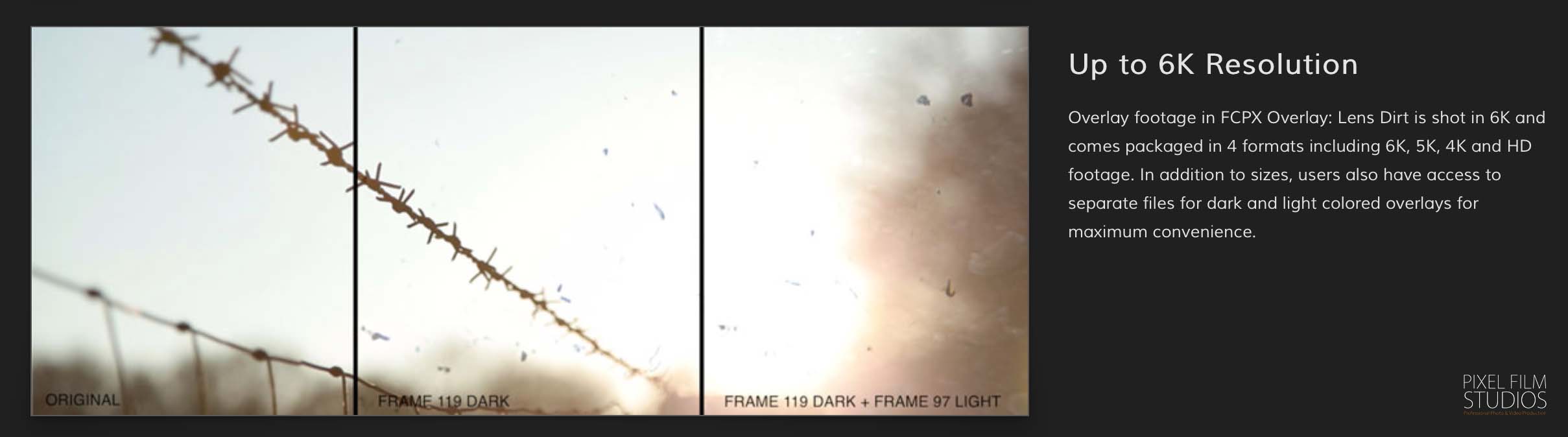 FCPX Overlays Lens Dirt Plugin for Final Cut Pro X from Pixel Film Studios