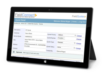 FieldQuotes remote quoting solution for Sage CRE
