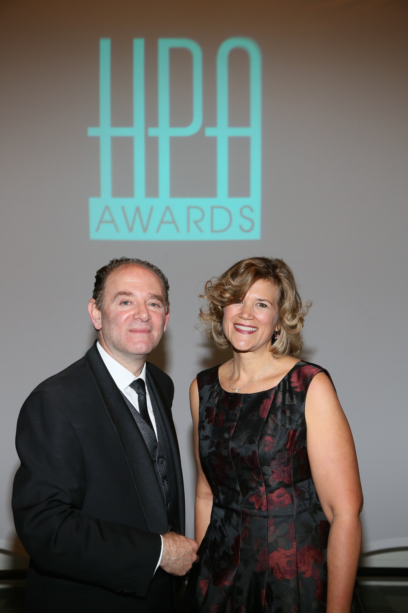 Leon Silverman, HPA President and Barbara Lange, SMPTE Executive Director at the 2014 HPA Awards