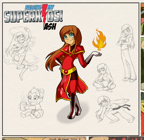 Ash Character Sketch Raising My SuperKids