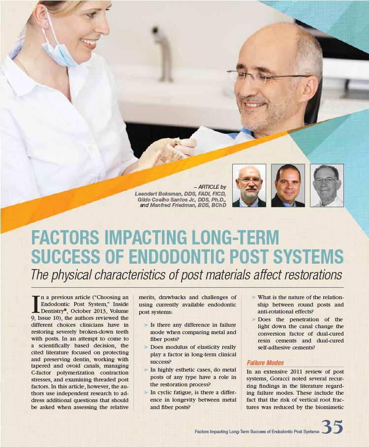 Factors Impacting Long-Term Success of Endodontic Post Systems