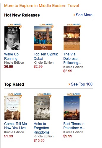 Amazon Best Seller #30 in Middle East Travel on first day