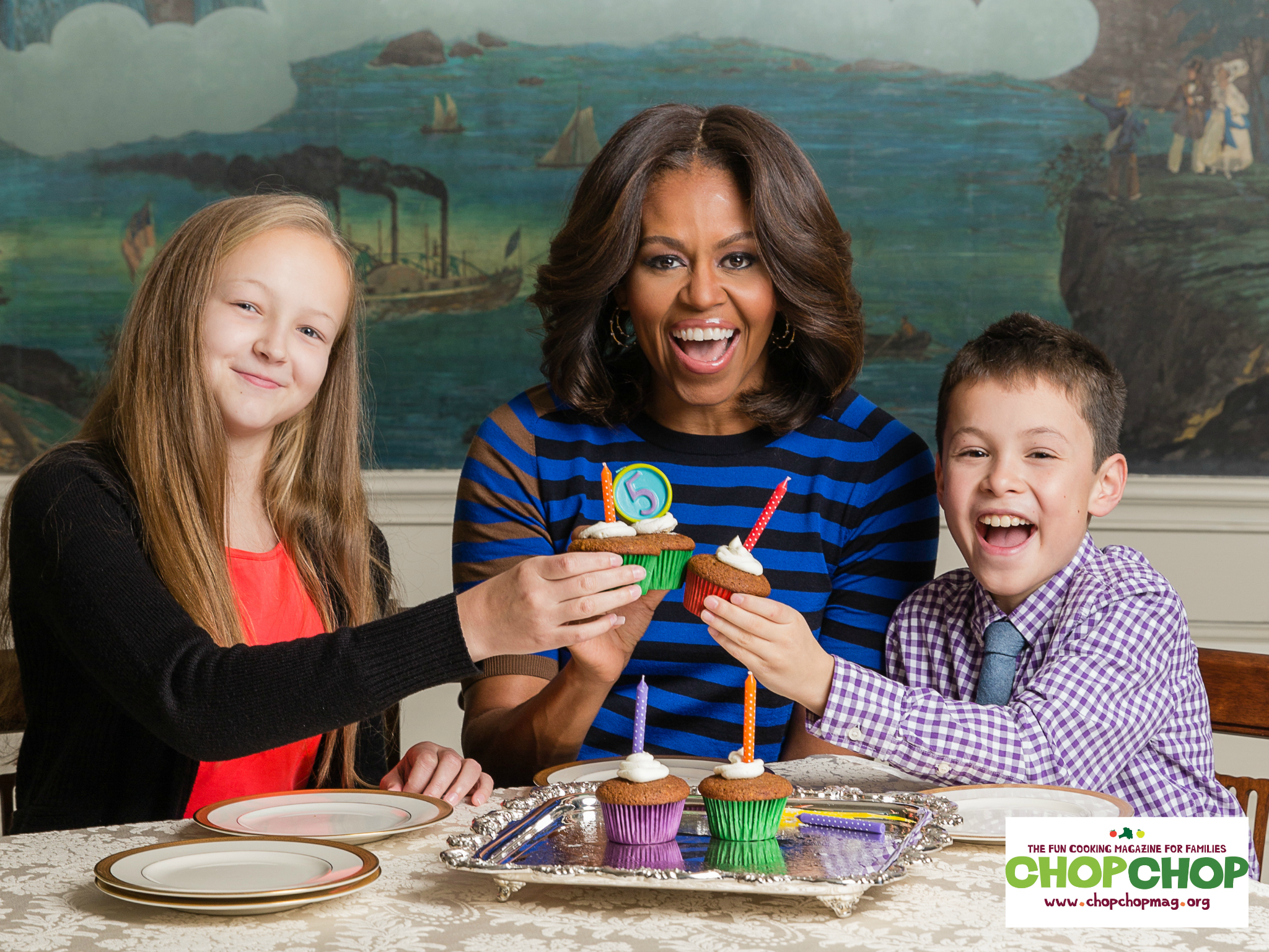 Mrs. Obama had a 5th birthday celebration for ChopChop and Let's Move!