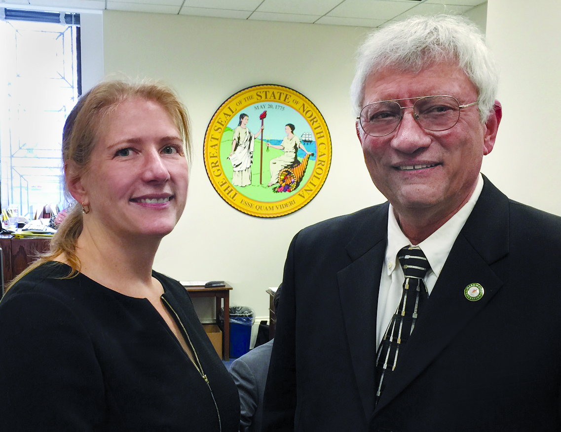 Jim Sitts, Appalachian Timber Manager at Columbia Forest Products, has been named to the board of directors of the Hardwood Federation. Pictured with Dana Cole, Executive Director of the Federation.