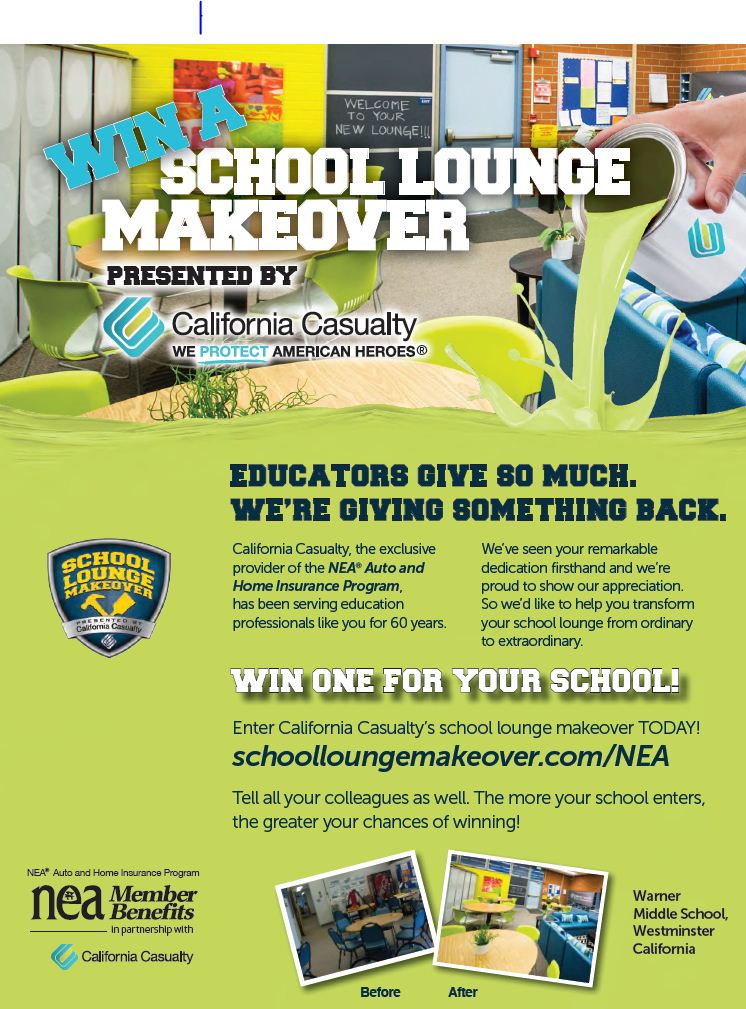 Enter To Win a $7,500 School Lounge Makeover