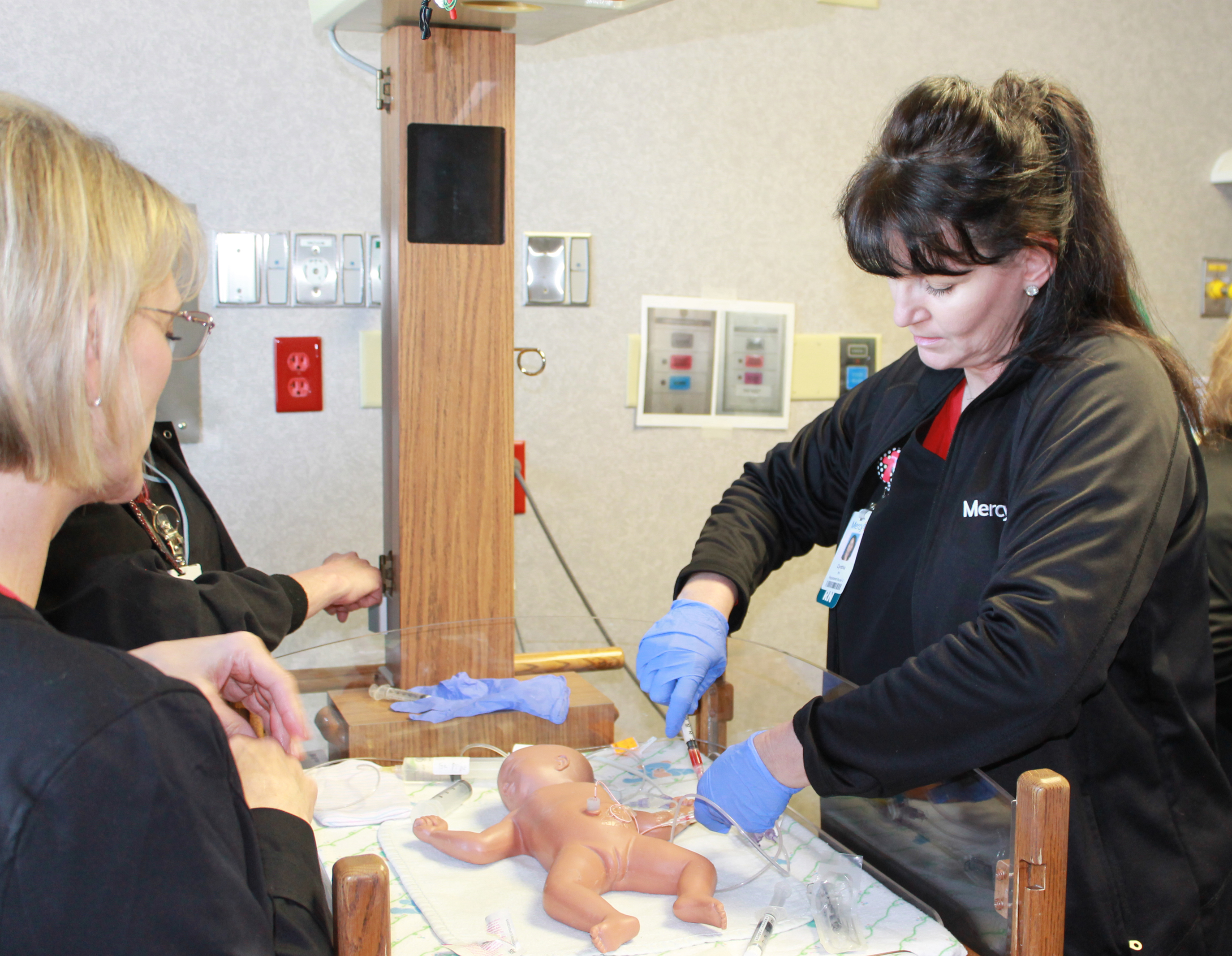 Nurses can even practice drawing blood from premature babies on these high-tech mannequins. The nurses will serve at the neonatal intensive care unit inside the new Mercy Hospital Joplin, which opens