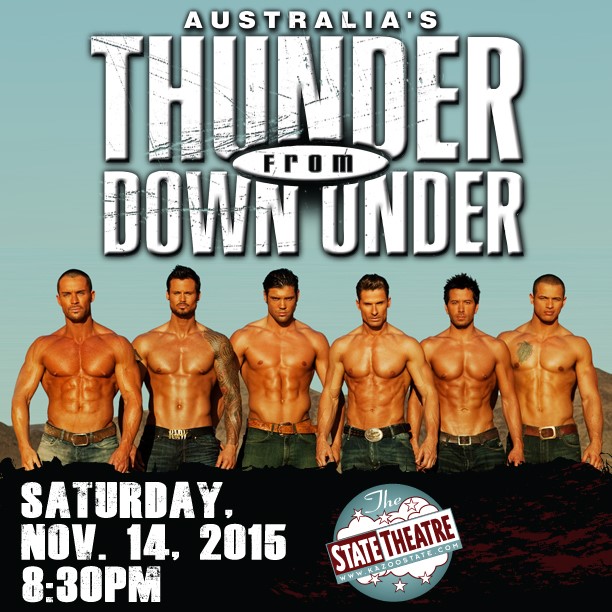 Thunder from Down Under Male Revue to Hit State Theatre Stage