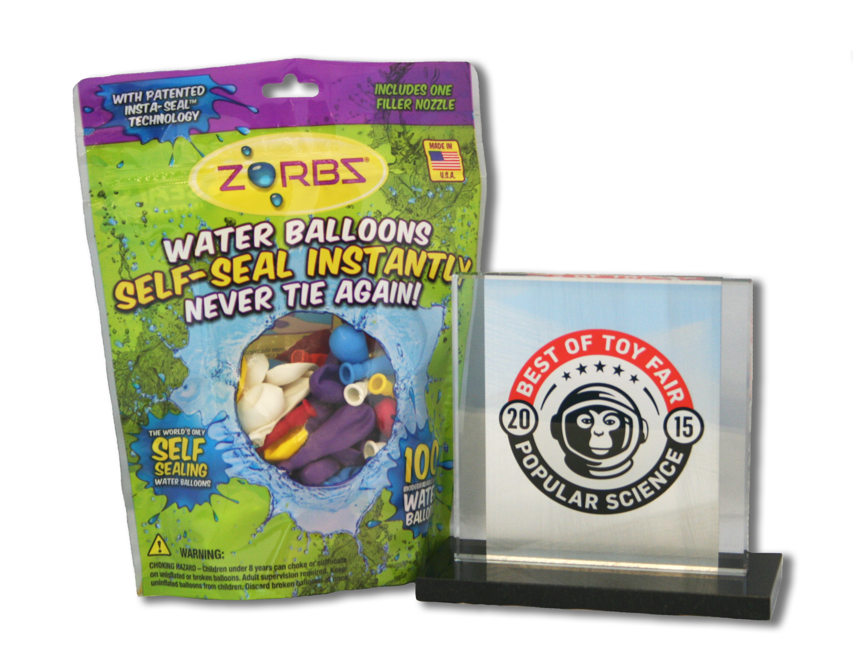 ZORBZ Self-Sealing Water Balloons Awarded 'Best In Show' by Popular Science Magazine