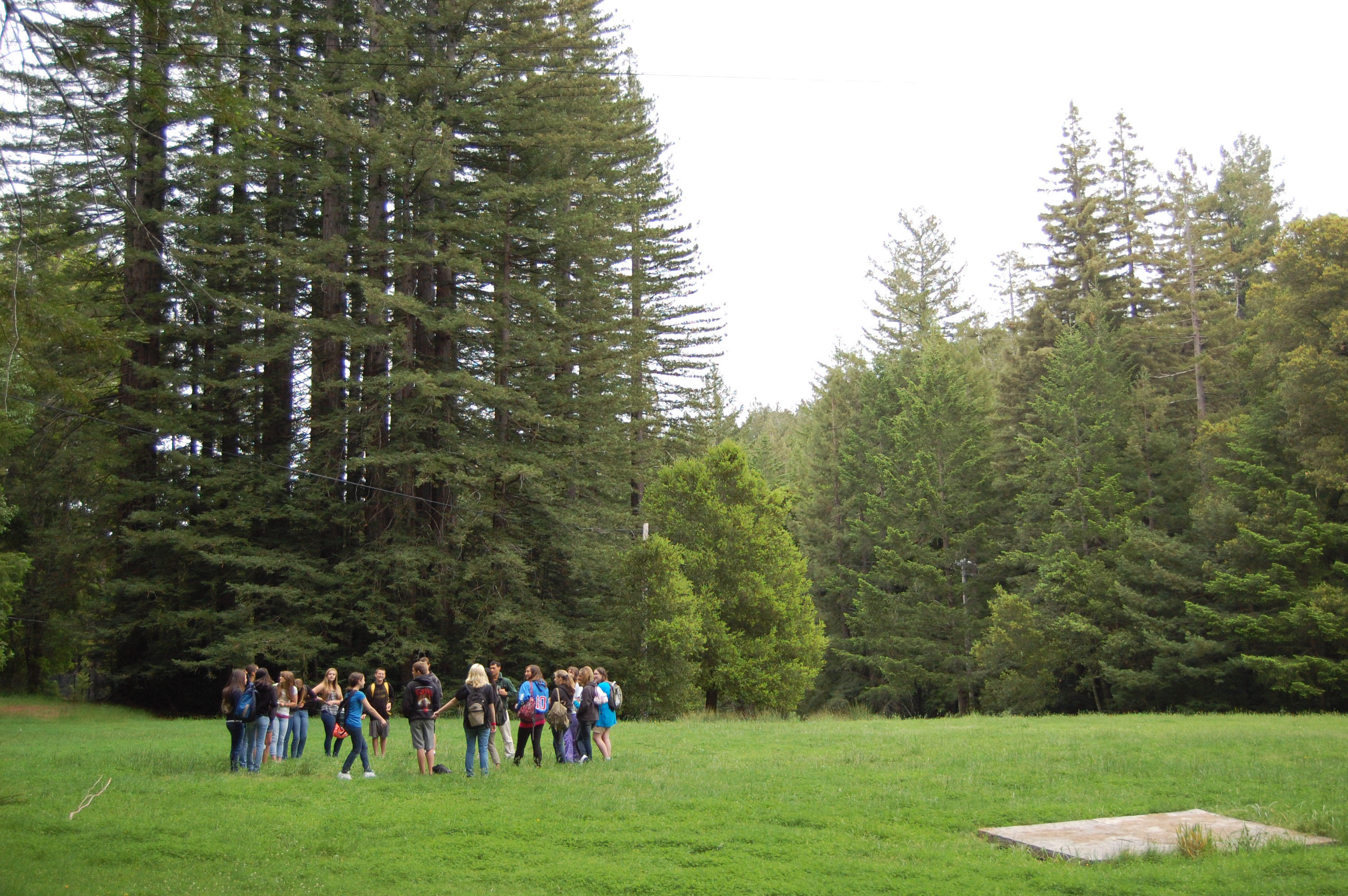 A group of students at Little Basin