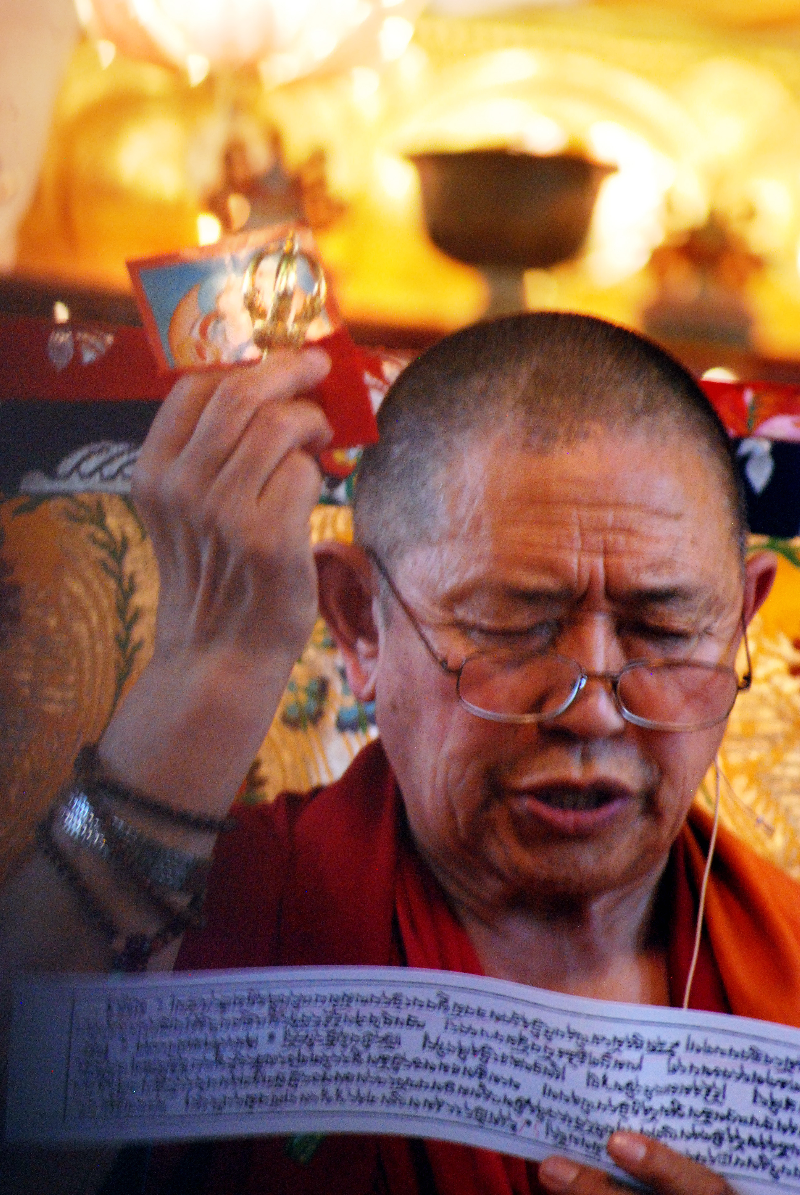 HE Garchen Rinpoche teaching in Seattle, 2013. Photo by Katia Roberts.