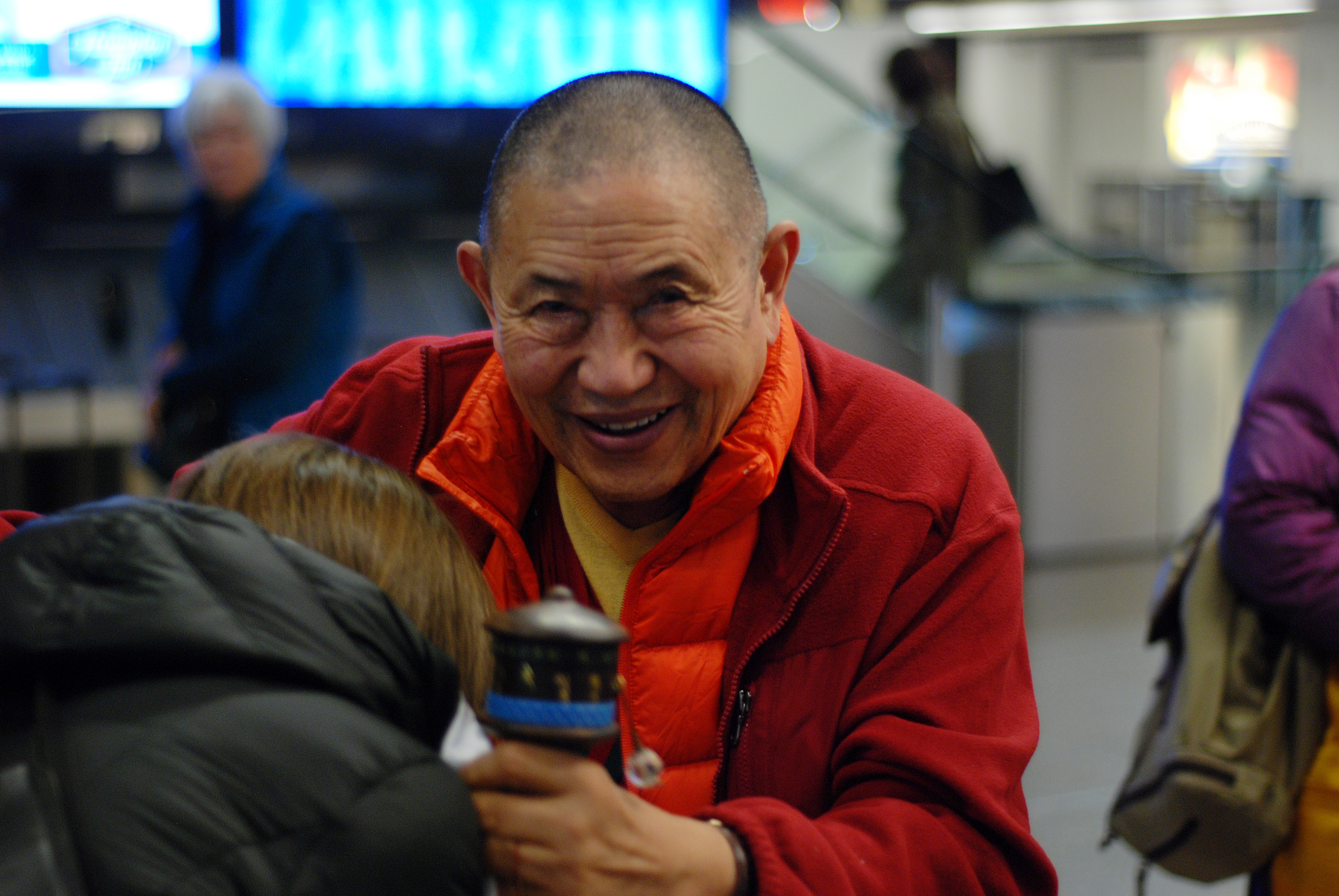HE Garchen Rinpoche arriving in Seattle, 2013. Photo by Katia Roberts.