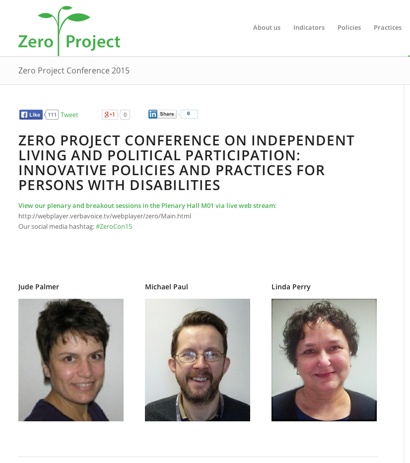 Zero Project Website