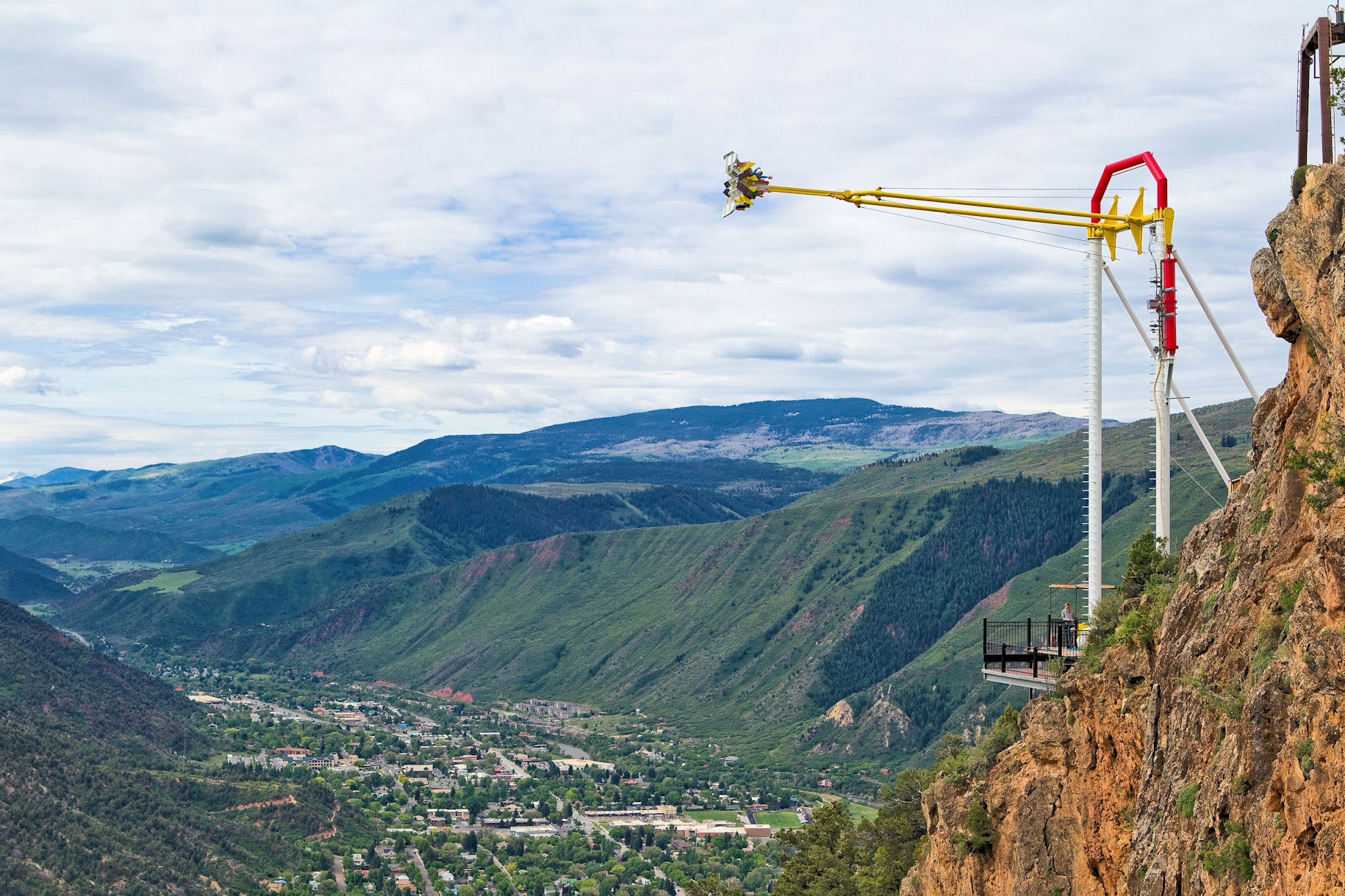 Giant Canyon Swing at Glenwood Caverns Adventure Park in Glenwood Springs, CO