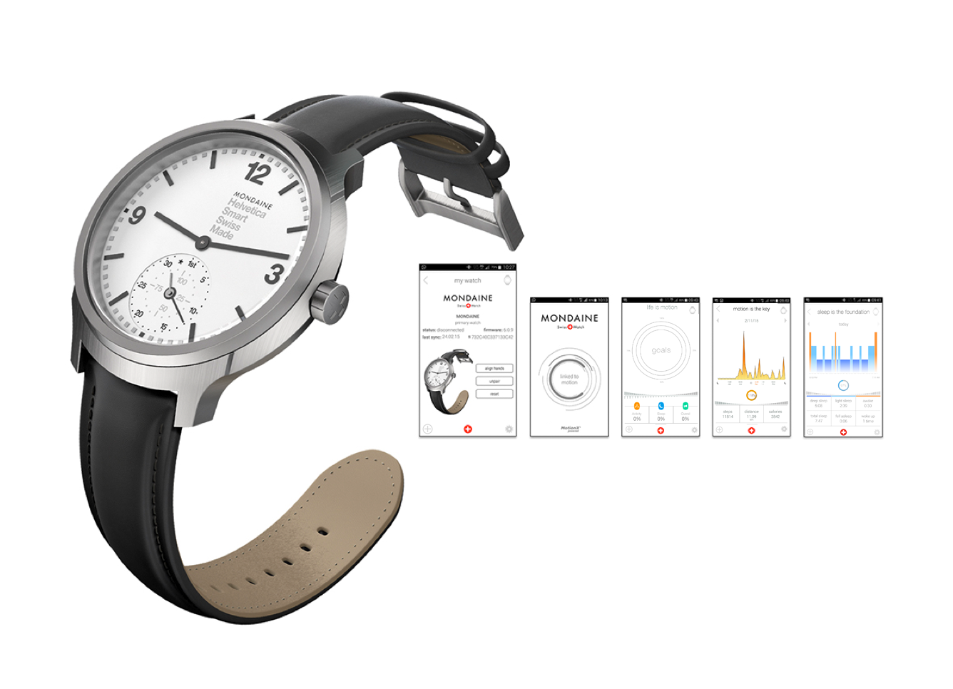 The new Mondaine Helvetica No 1 Smart watch with branded app function options