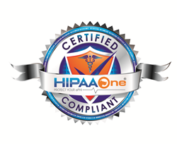 This image appears on web sites configured with the HIPAA One Certified Compliant Seal