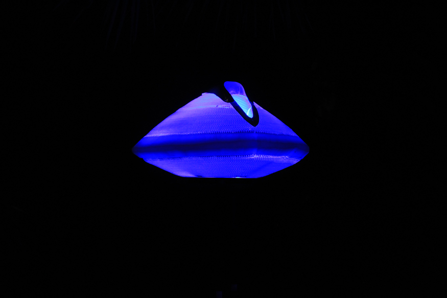 Droplet V1 Prototype illuminated