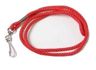 RED BRAIDED WHISTLE STRAP
