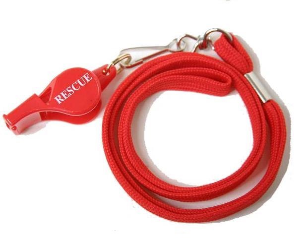 WHISTLE STRAP WITH RESCUE WHISTLE