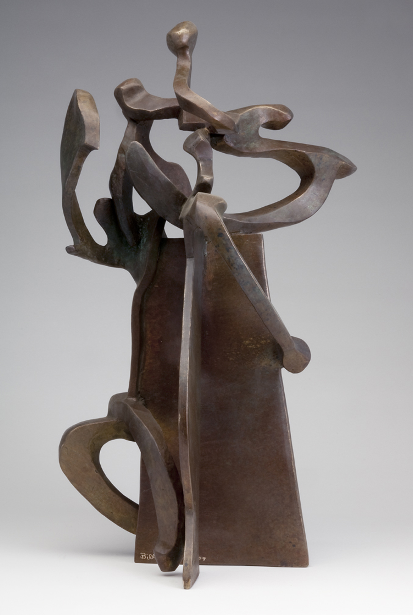 Sculptor Bill Barrett Pinnacle XIX fabricated bronze midsize sculpture 48x26x21