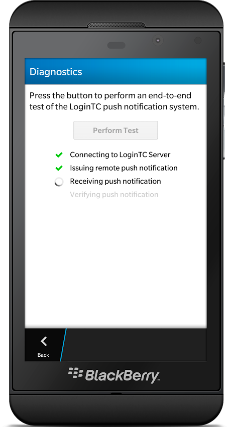 New LoginTC native app made exclusively for BlackBerry 10 offers end-to-end user empowered testing.