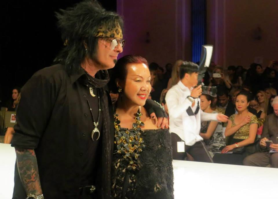 Sue Wong with Nikki Sixx from Mötley Crüe