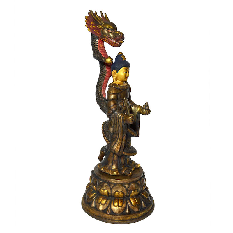 Ksitigarbha Bodhisattva with dragon.Qing Dynasty