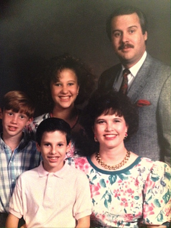 (L to R:) Joe, Chris, Nicole, Eva and Don Piper in a family photo circa 1991, shortly after he returned home from his 13-month hospital stay. The Pipers’ true story, 90 MINUTES IN HEAVEN, from Giving