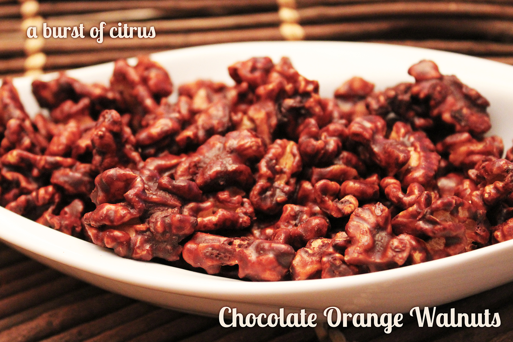 Kraze Foods Chocolate Orange Walnuts are bursting with citrus flavor