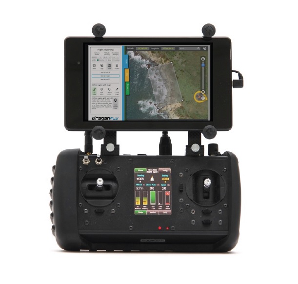 Draganfly Surveyor Software Displayed on Handheld Controller