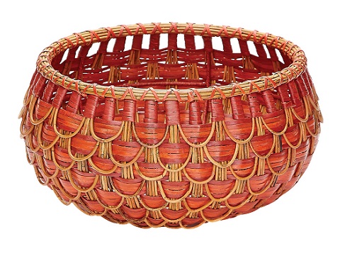 Small Fish Scale Basket In Red and Orange 466051 from Lazy Susan