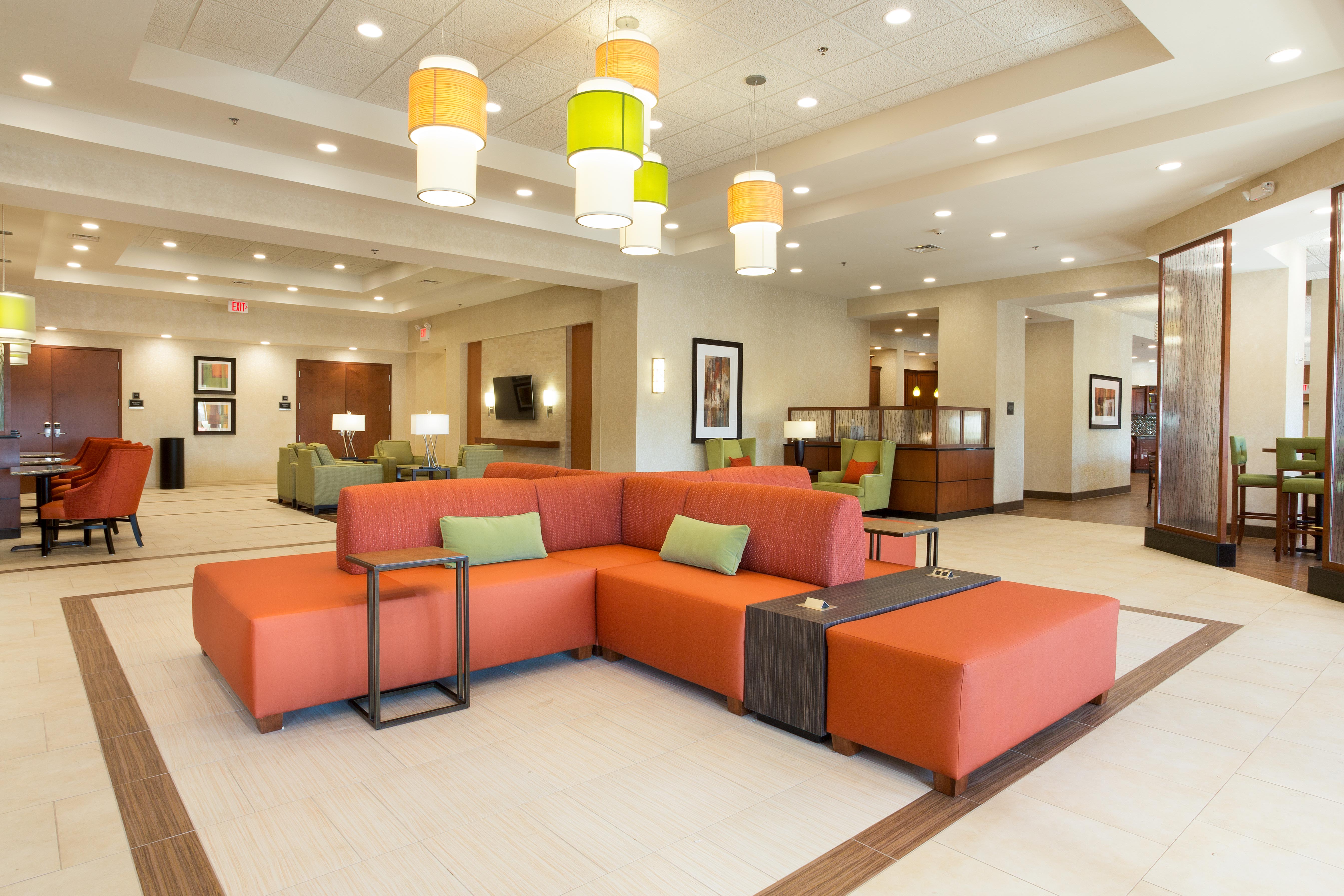 A view of the new lobby area of the new Drury Inn & Suites in Tempe, Arizona.