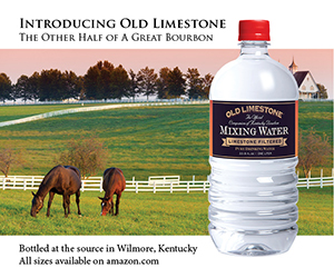 The water is truly unique in Kentucky. That's why we have our horse farms and our distillers. Old Limestone Mixing Water For  Bourbon. Bottled in Kentucky.
