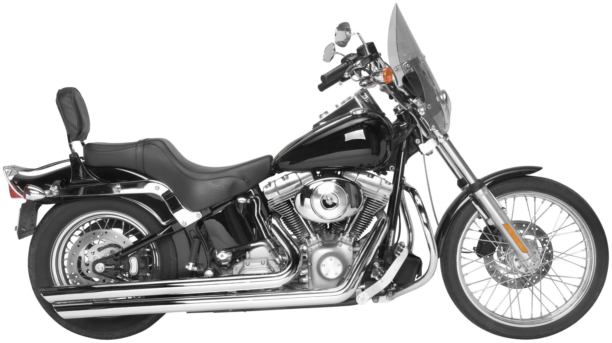 Rush Racing Long-Style Full Exhaust System for Harley-Davidson, Slash Cut