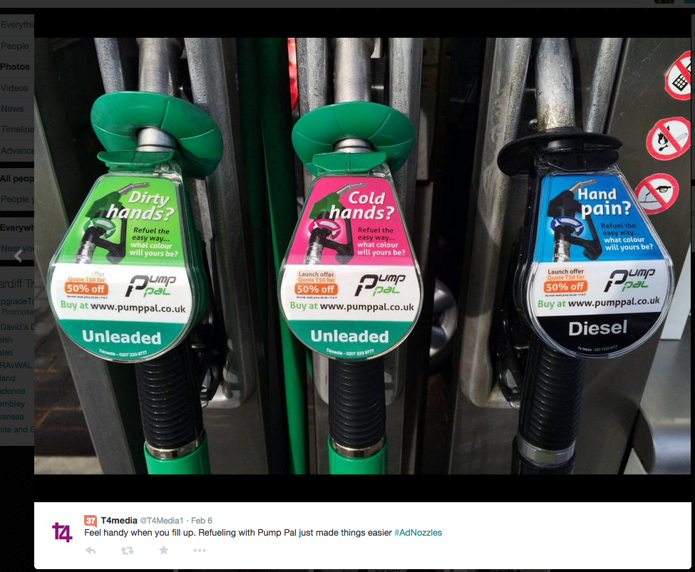 Petrol Pump adverts for Pump Pal auto gadget
