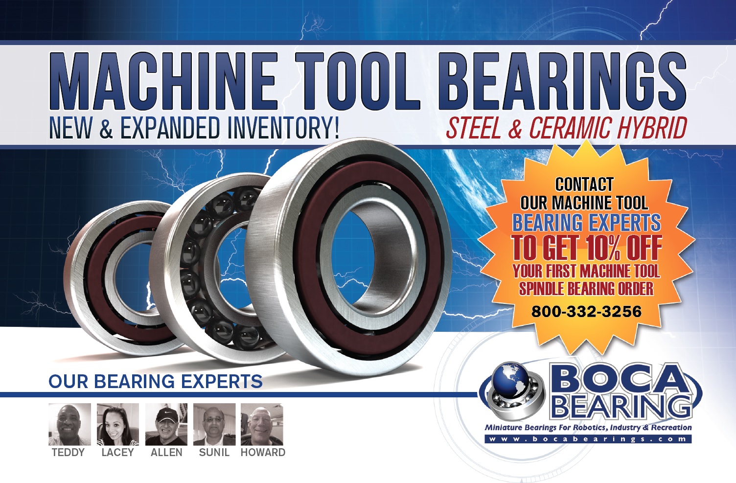 Machine Tool and Angular Contact Bearings