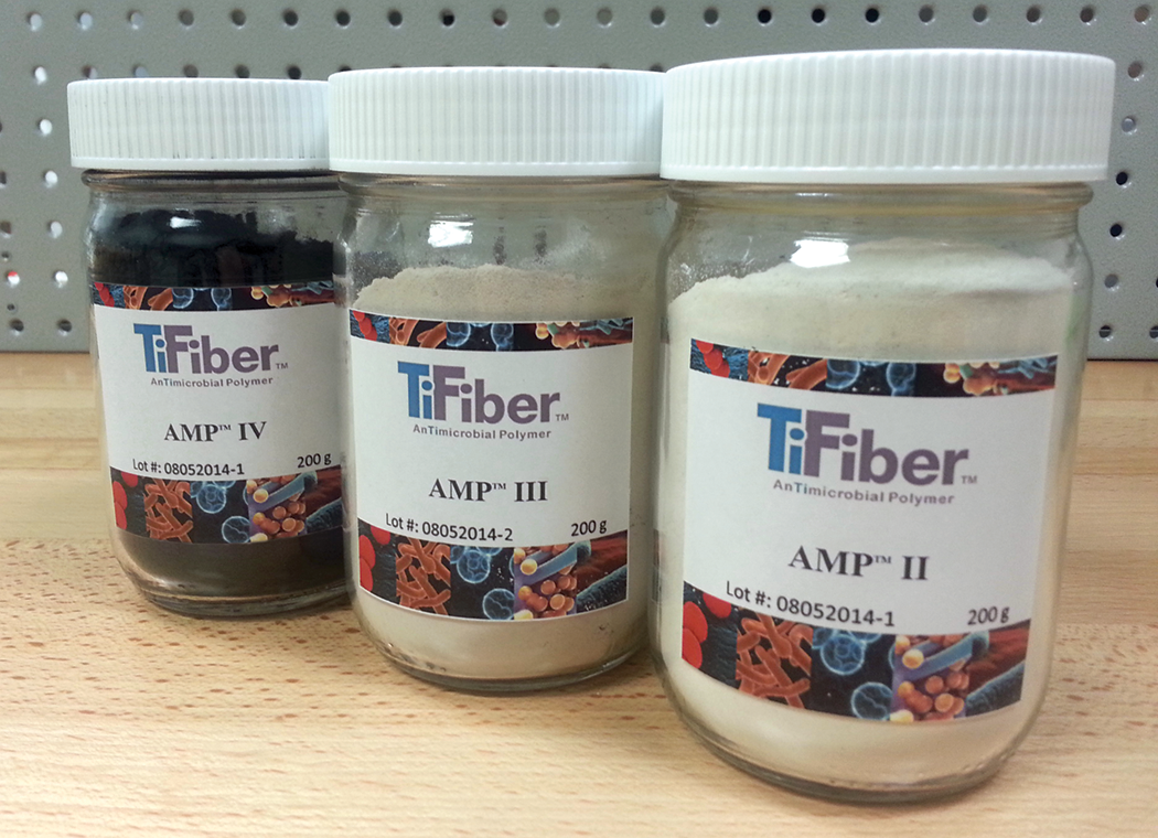 TiFiber’s antimicrobial polymers (AMPs) have proven highly effective against many dangerous microorganisms, including MRSA and E. coli, while remaining safe for mammalian cells.