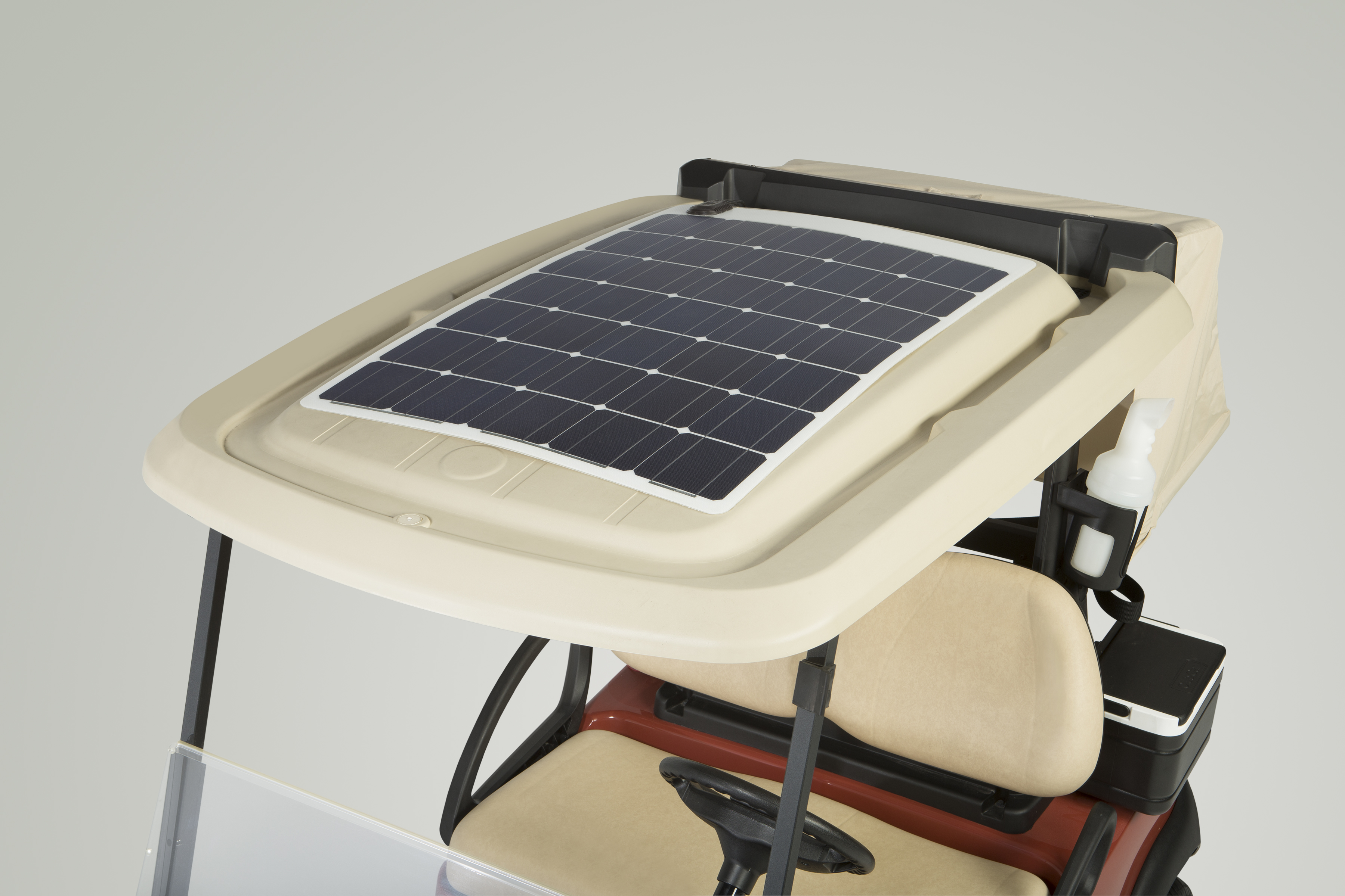 The new solar drive charging panels decrease grid charging and increase range of the vehicles.