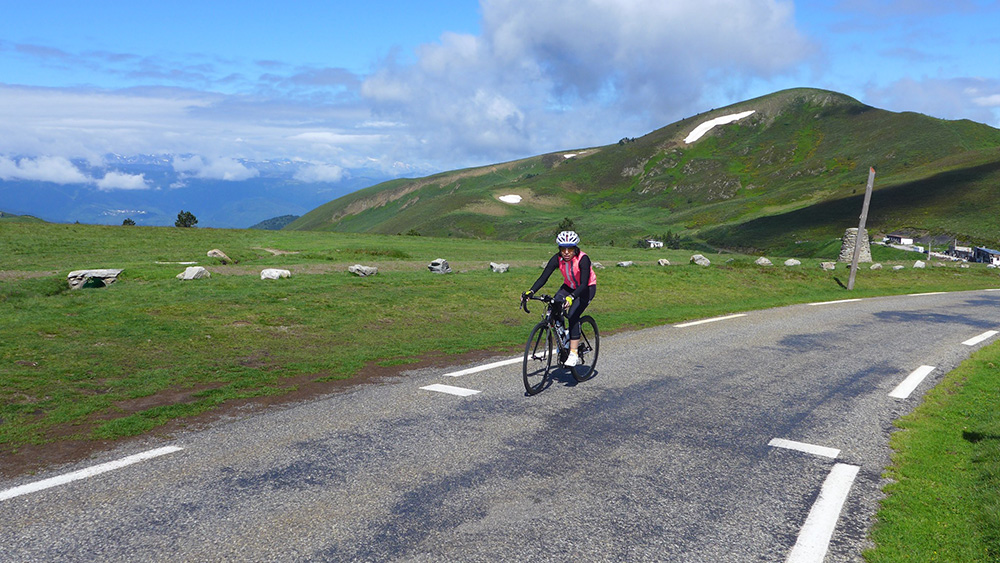 Ride through the Pyrenees, crossing from Atlantic to the Mediterranean, summiting many of the famous cols and relaxing in the soothing thermal waters of Ax-les-Thermes.