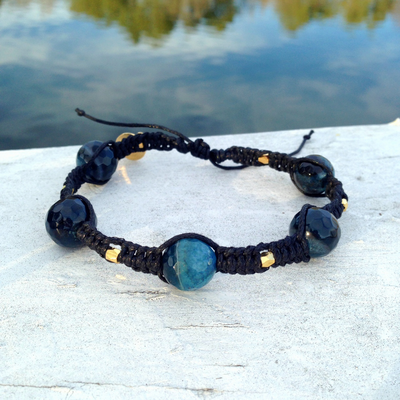 Navy Agate Bro-celet from Hope Anchored Designs.
