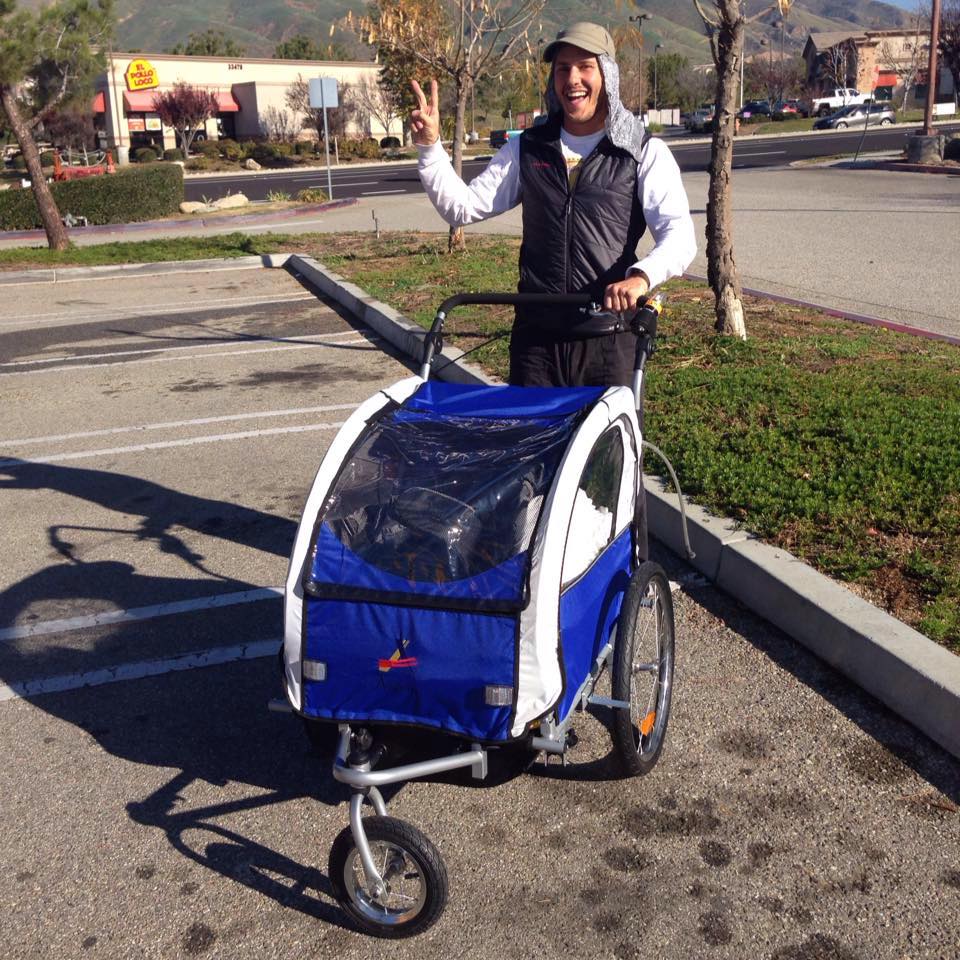 Taylor Lancaster with his new buggy