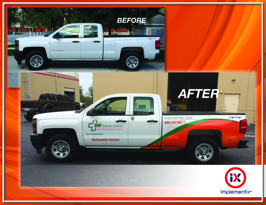 Implementix - ORR Pickup Truck - Before and After New Branding