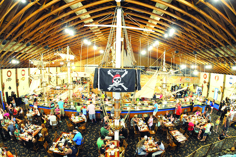 Diners Enjoy the Ship's Bounty