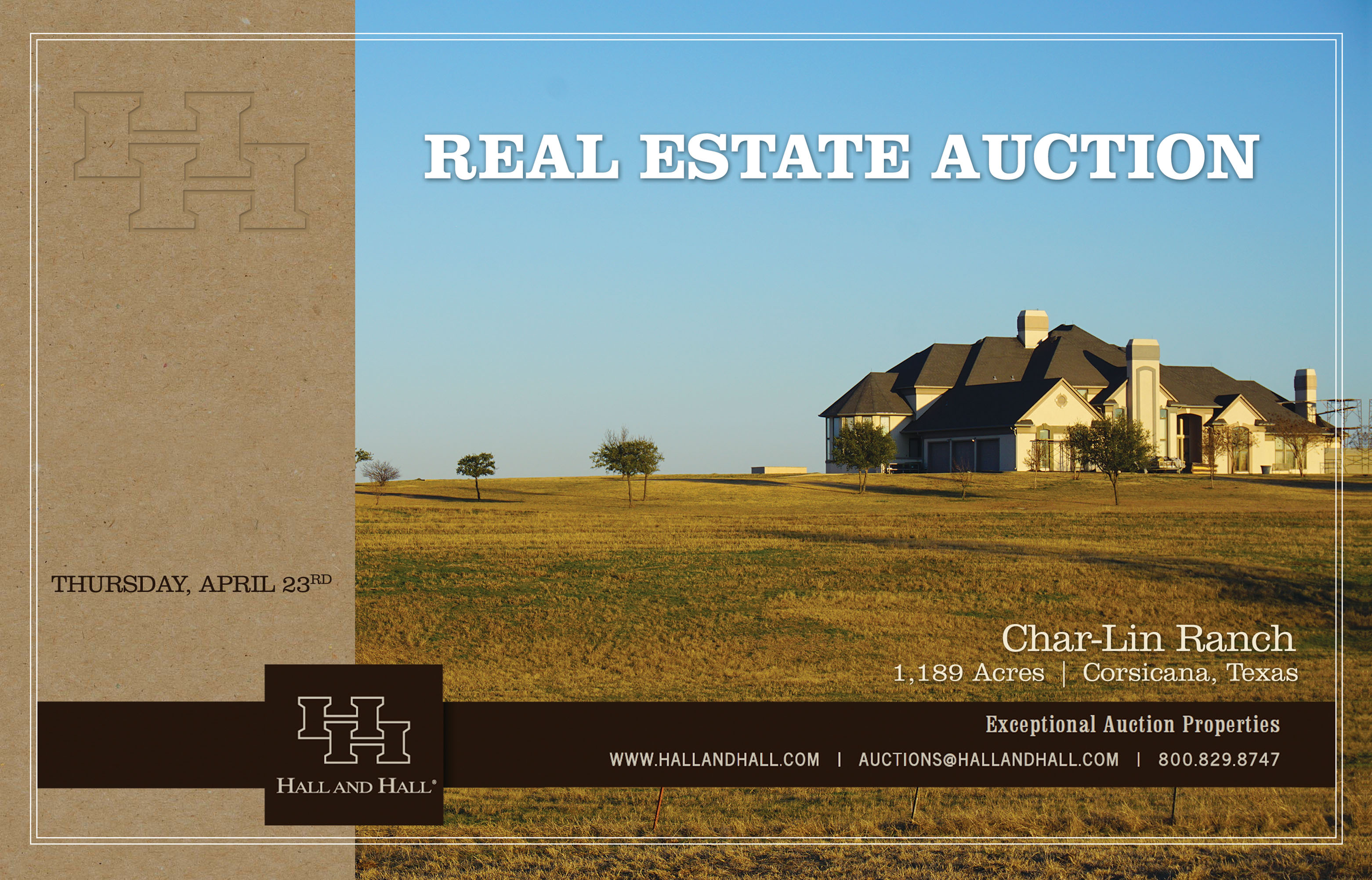 Char-Lin Ranch offers a unique ranch acquisition opportunity in Corsicana, Texas, with 1,189± acres inclusive of  rolling native pastureland, 135± acre private lake and extensive ranch improvements.